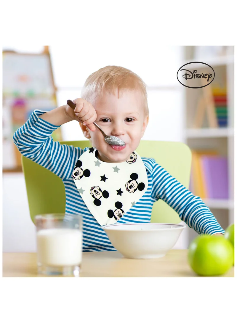 Disney  Mickey Mouse Silicone Baby Bandana Bibs - Pack Of 3 for Kids | Best Price UAE
