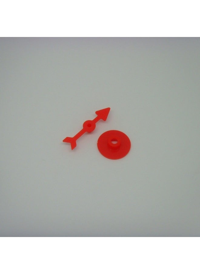 Generic - Enlightenment Toy Rotating Plastic Pointer Parent-child Interactive Game Digital Dial Plastic DIY Teaching Pointer Accessories-Color:45-1 Mm Long Red - Image 1