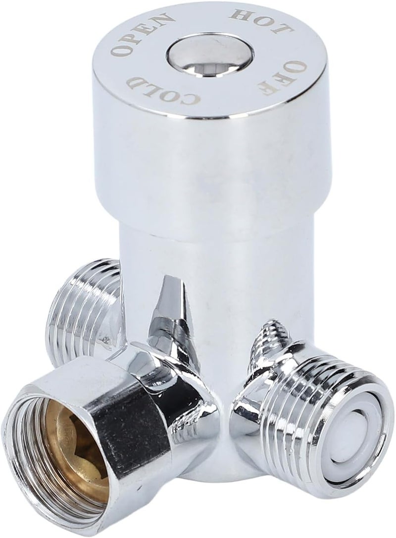 Hot Cold Water Mixing Valve Brass G1 / 2 Faucet Mixer, 5.3x3.4x6.9cm - Anti Leakage Material, Check Valve Design, Ideal for Automatic Sensor Faucets - Image 5
