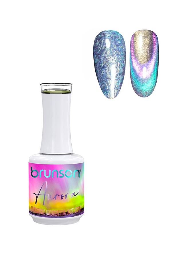 brunson Cat Eye Gel Polish 15ml Aurora Reflective Sparkly Diamond Gel Effect Magnetic French Manicure Pedicure Gel Nail Polish Salon Quality Chip Resistant Gel Nail Extensions UV Gel Nail Paint For Nail Art - Image 1