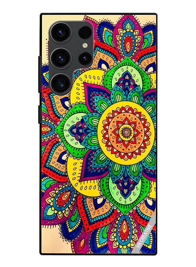 VR CREATIVE Protective Case Cover For Samsung Galaxy S23 Ultra 5G Mandala Design Multicolour - Image 1
