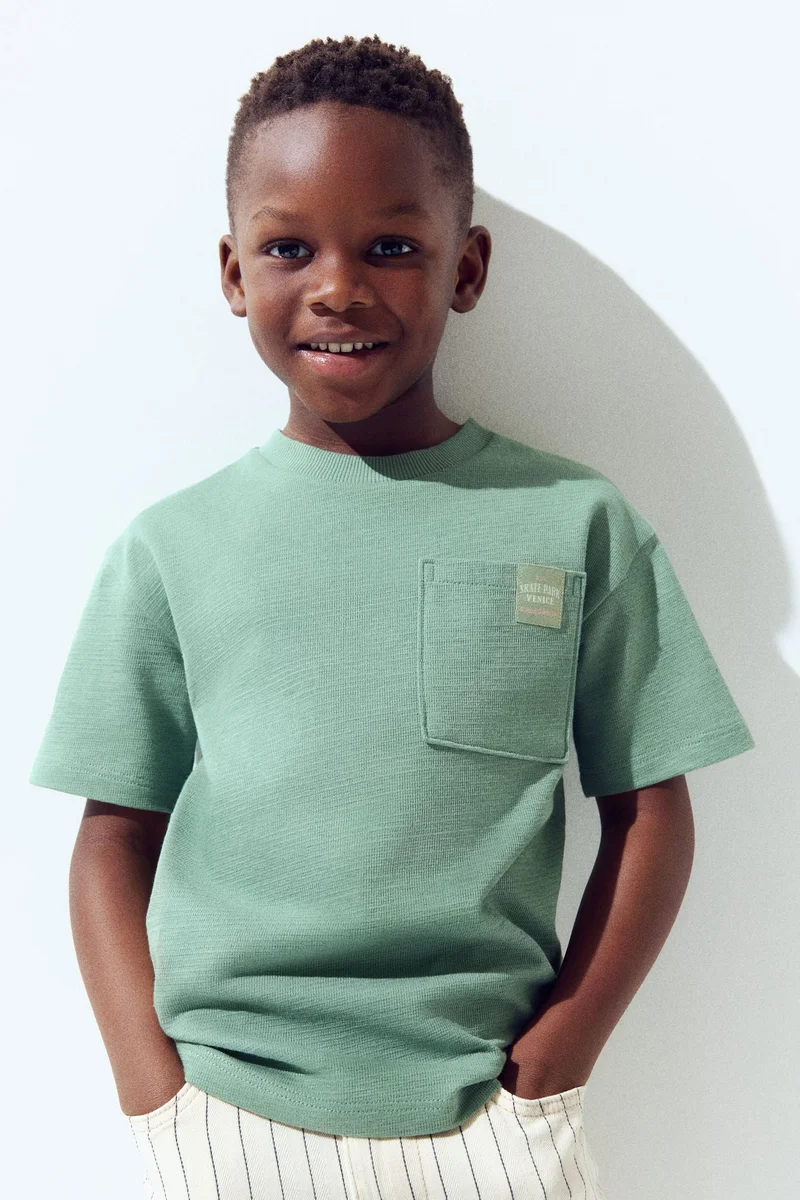 H&M Jacquard-jersey cotton T-shirt