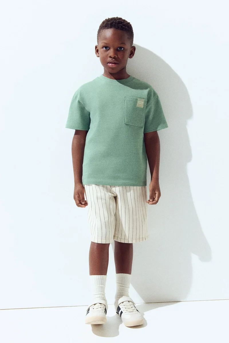H&M Jacquard-jersey cotton T-shirt