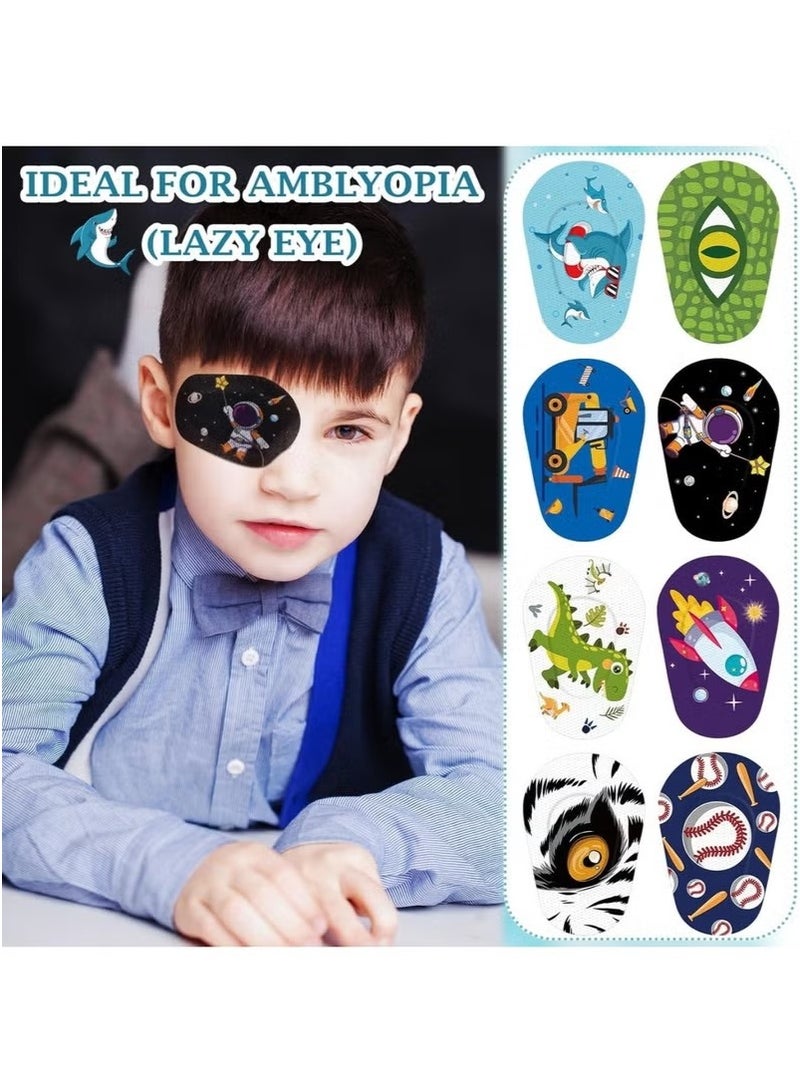 Realfrog 48 Pcs Adhesive Eye Patches for Kids, Fun Design Kids Eye Patches Cute Latex Free Adhesive Bandages for Amblyopia Disposable Eye Pad Lazy Eye Light Blocking Children Toddler (Multicolor2) - Image 4
