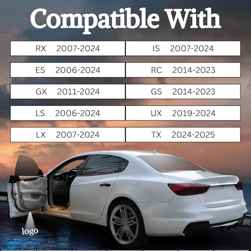 3D Shadow Light LED Car Door Light (Blue) Logo Projector Welcome Courtesy Light Compatible with LS ES is LX RX GS GX RC UX TX Accessories - Image 4