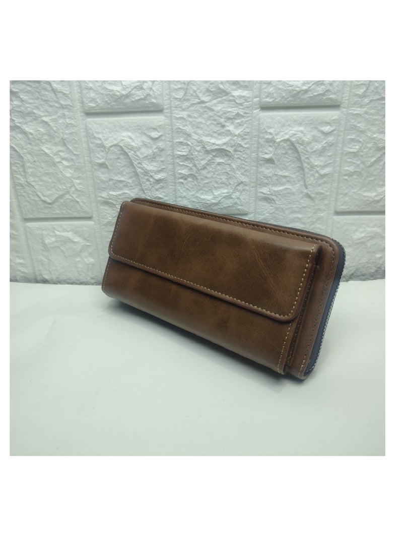 حقيبة يد رجالية، حقيبة يد بنية اللون - Image 1