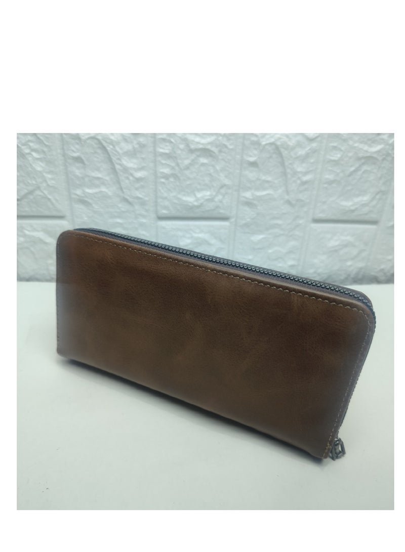 حقيبة يد رجالية، حقيبة يد بنية اللون - Image 5