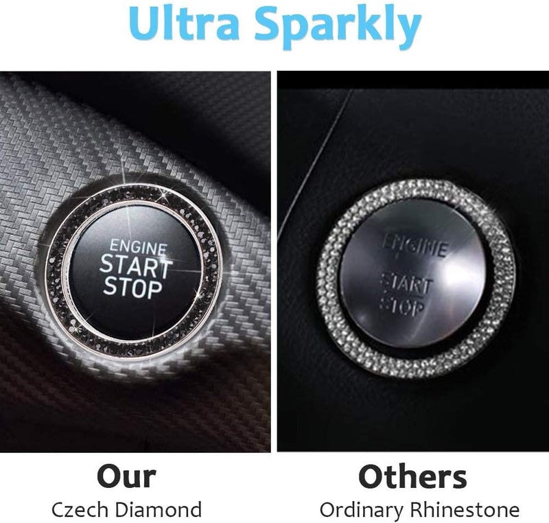 ToBeQueen Bling Car Crystal Rhinestone Ring Emblem Sticker - Image 3