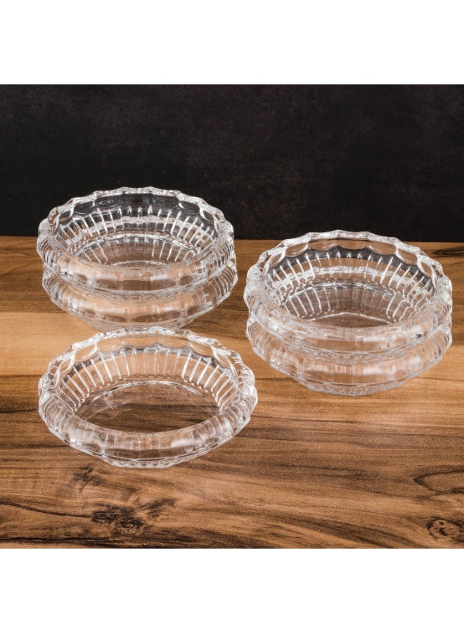 فيرا طقم أطباق زجاجية أنيقة للتقديم والحلويات والمكسرات – 5 قطع (قطر 9 سم) - Image 2