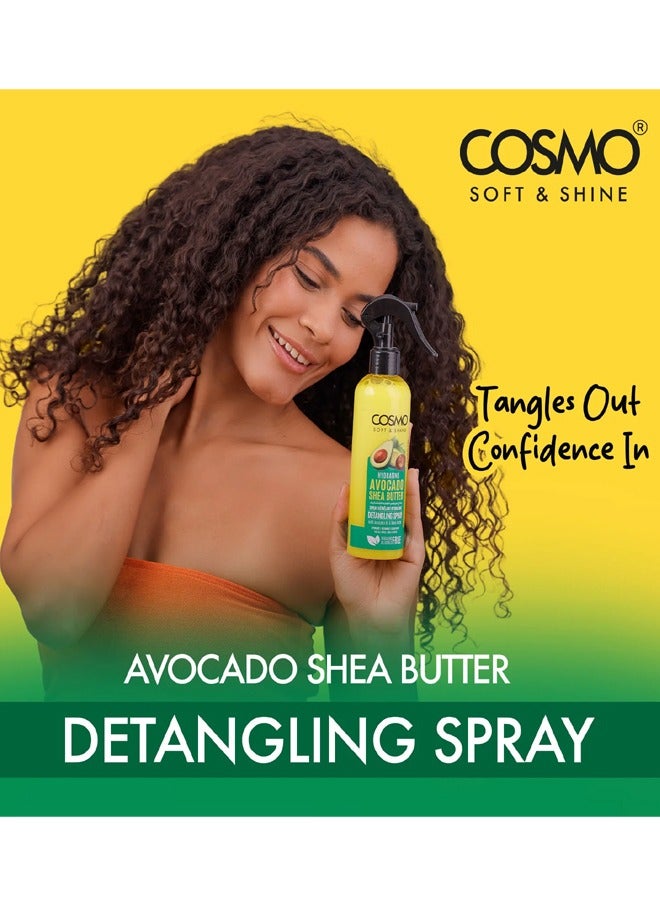 كوزمو سوفت اند شاين بخاخ مرطب لفك تشابك الشعر بالأفوكادو وزبدة الشيا 250 مل - Image 3