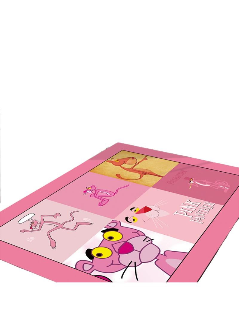 Bluejw سجادة بنمط بانثر وردي قطعة واحدة لغرفة الأطفال قابلة للغسل 60x90 سم - Image 1