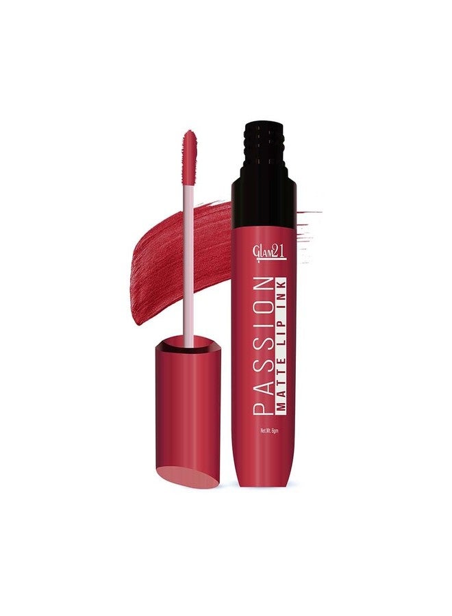 Glam 21 Glam21 Passion Matte Lip Ink | Upto 12-Hour Color Stay | Lightweight & Comfortable | Non-Sticky And Non-Drying - 05 Fabel Pink,6gm - Image 1