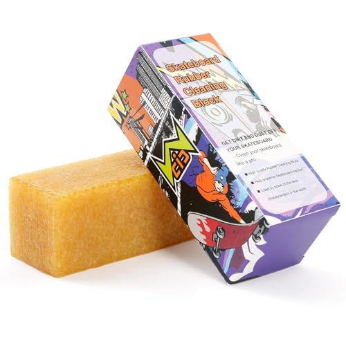 WCIC Skateboard Griptape Cleaner Stick - Rubber Non-Damaging Eraser Bar for Restoring Grip & Removing Dirt - Abrasive Surface Reviver for Skateboard Parts & Accessories - Image 1