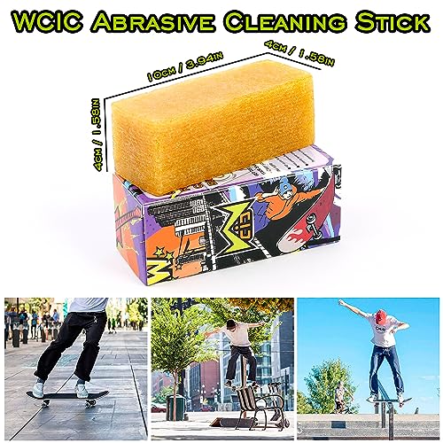 WCIC Skateboard Griptape Cleaner Stick - Rubber Non-Damaging Eraser Bar for Restoring Grip & Removing Dirt - Abrasive Surface Reviver for Skateboard Parts & Accessories - Image 3