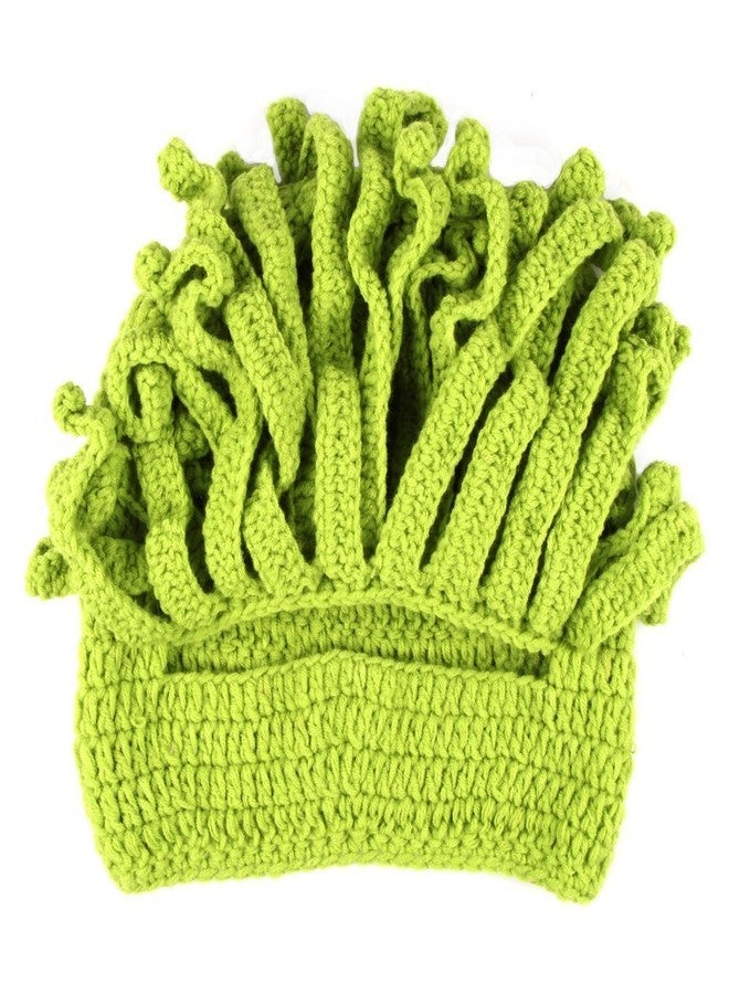 Kafeimali Men's Head Barbarian Vagabond Beanie Original Foldaway Beard Octopus Pirate Hats Bearded Caps (Green) - Image 5
