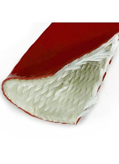 Auto Dynasty Red HeatShielded Fire Sleeve for Oil Fuel Lines Electrical Wiring 25mm X 10Ft  - Image 4