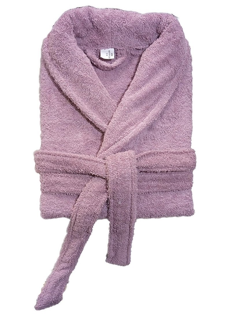 AZM TOWEL - Bathrobe – 400 GSM 100% Cotton Terry Silky Soft Spa Quality Comfort – Shawl Collar & Pocket S/M - Image 1