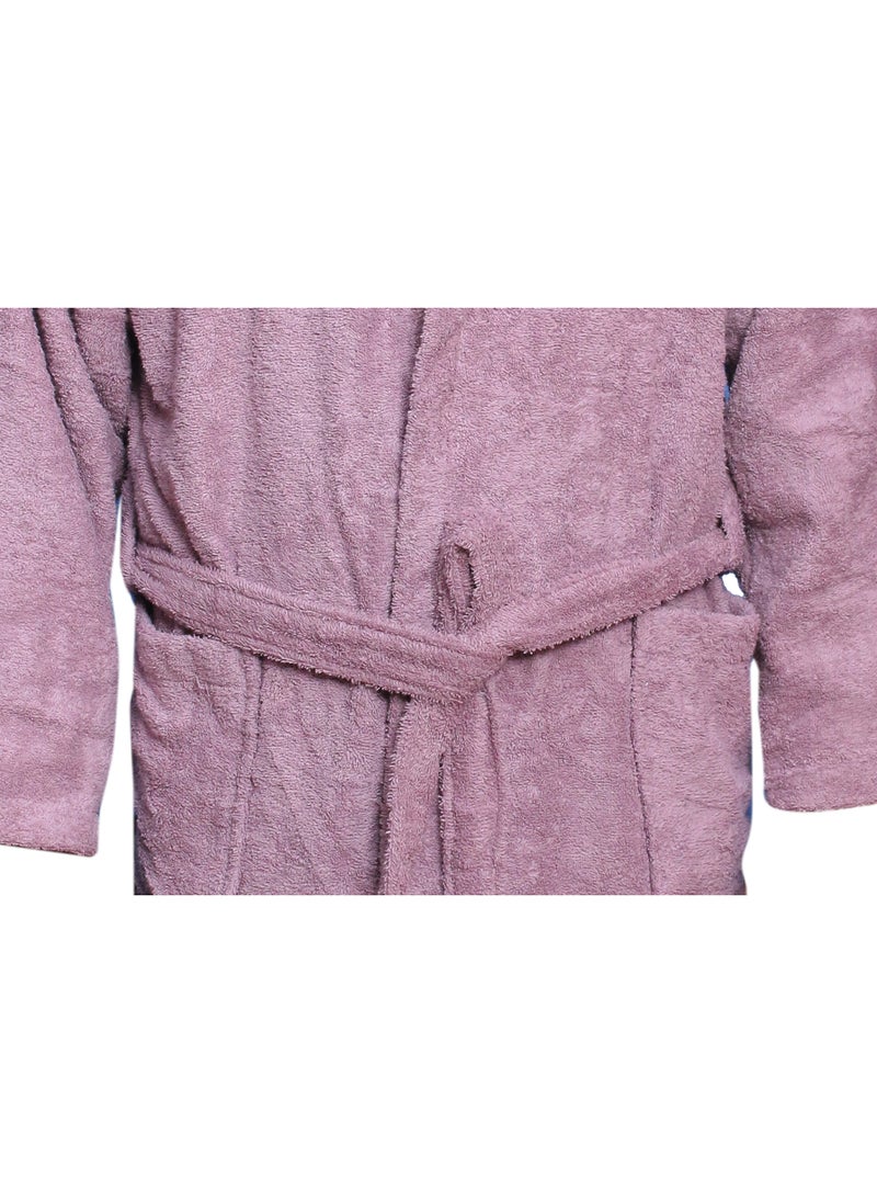 AZM TOWEL - Bathrobe – 400 GSM 100% Cotton Terry Silky Soft Spa Quality Comfort – Shawl Collar & Pocket S/M - Image 1