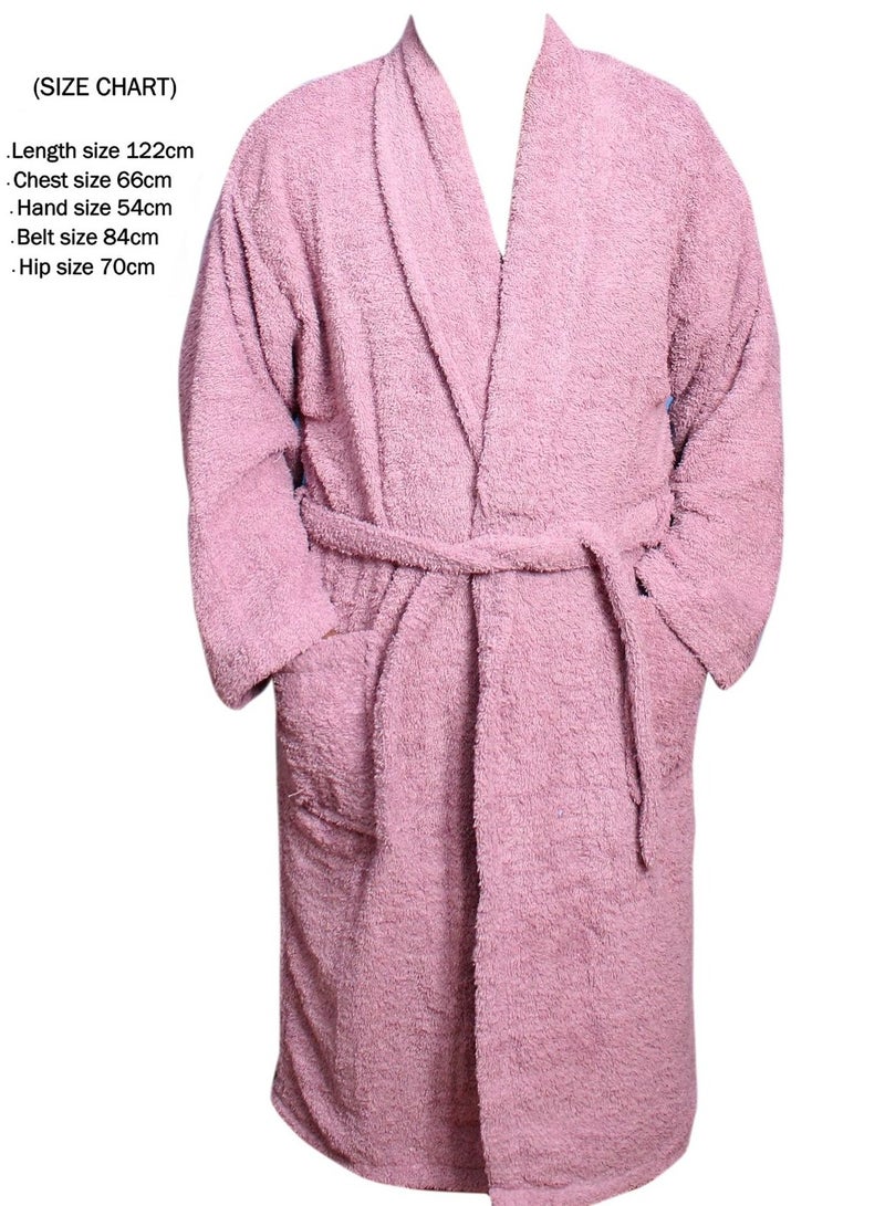 AZM TOWEL Bathrobe – 400 GSM 100% Cotton Terry Silky Soft Spa Quality Comfort – Shawl Collar & Pocket S/M  - Image 2