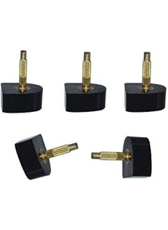 SYBL 6 Pairs Black U Shaped High Heel Tips Replacement Stiletto Shoe Repair Heel Caps Cover Heel Pin Taps Dowel Lifts Replacement for Women Lady Girls Size 8mm x 8mm (Thin Pin-2.4mm) 