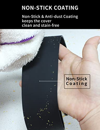 Donpearl 30 inch Black Stove Gap Covers (2 Pack), Silicone Gap Filler for Stove and Counter, Oven Edge Side Gap Guards, Kitchen Range Crumb Catcher Strips between Stovetop and Countertop - Image 5