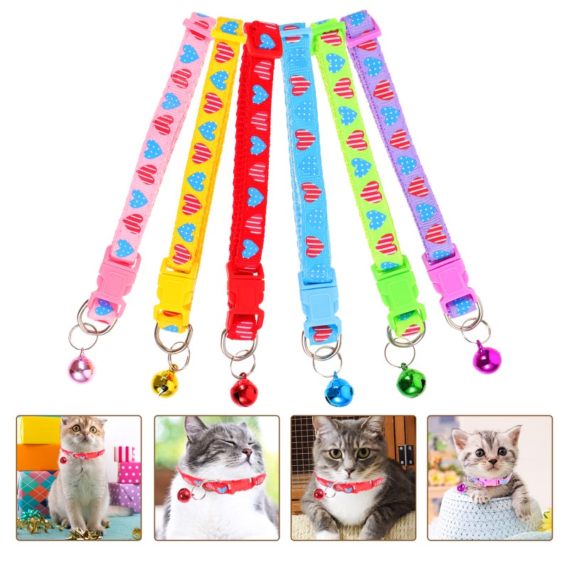 🐾 طوق قطط قابل للتعديل مقاوم للتآكل مزود بجرس خفيف الوزن ومريح قطع - Image 1