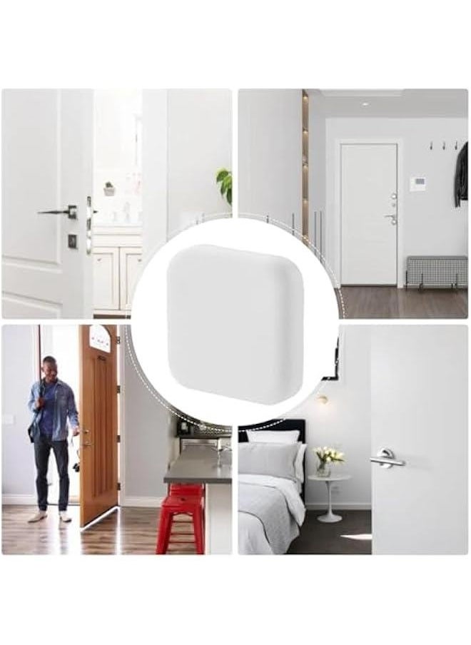 Door Wall Protectors Bumper, Wall Door Handle Stopper, Silicone Adhesive Door Wall Protectors, Wall Silicone Anti-Collision Door Stopper Adhesive Pad, Cabinet Door Bumpers, White  - Image 4