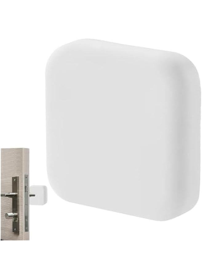 Door Wall Protectors Bumper, Wall Door Handle Stopper, Silicone Adhesive Door Wall Protectors, Wall Silicone Anti-Collision Door Stopper Adhesive Pad, Cabinet Door Bumpers, White  - Image 1