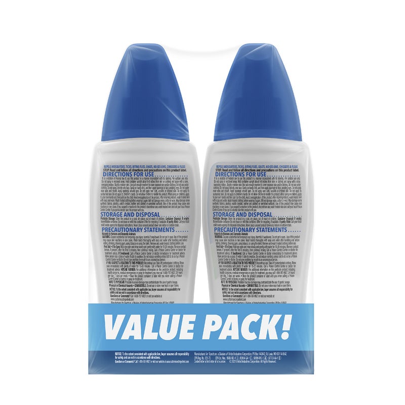 Cutter Skinsations Insect Repellent, Repels Mosquitos, Ticks, Gnats, Fleas, 7% DEET, 2 pack, 6 fl Ounce (Pump Spray) - Image 2