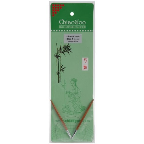 ChiaoGoo Bamboo Circular 12 Knitting Needles Size 4