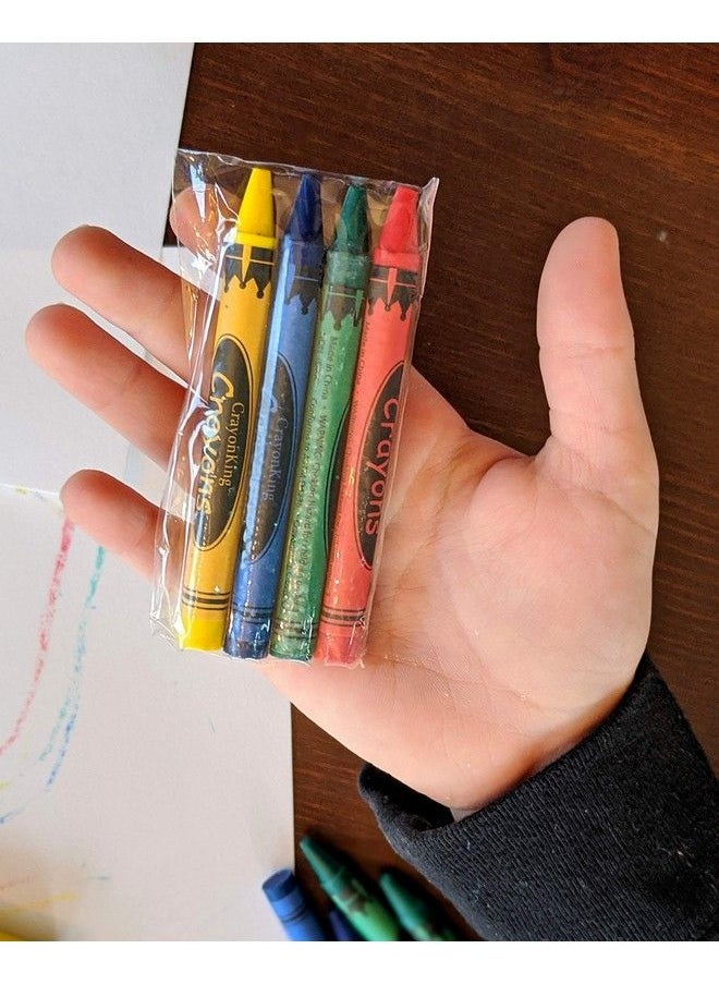 CrayonKing - 50 Sets Of 4 Packs In Cello (200 Total Bulk Crayons) Restaurants Party Favors Birthdays School Teachers & Kids Coloring Non Toxic Crayons - Image 1