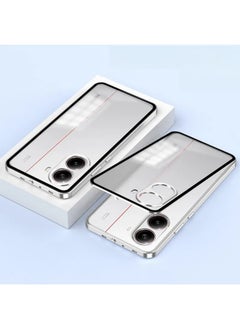 Generic Suitable for Redmi Turbo 4 elastic buckle mobile phone case metal frame single-sided PC anti-fall protective cover  - Image 1