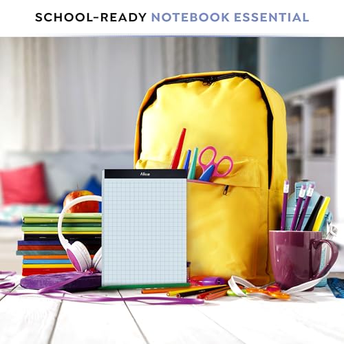 Alitte Graph Paper Pad, Pack of 3, White Letter Size - 2x2 Quad Grid Paper, Easy-Tear Perforations, 8.5 x 11 Cardboard Backing - Graph Notepads for School, Office -50 Sheets per Pad - Image 5