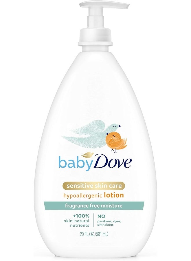 Baby Dove Baby Dove Face and Body Lotion for Sensitive Skin Moisture Fragrance-Free Baby Lotion 20 oz  - Image 1