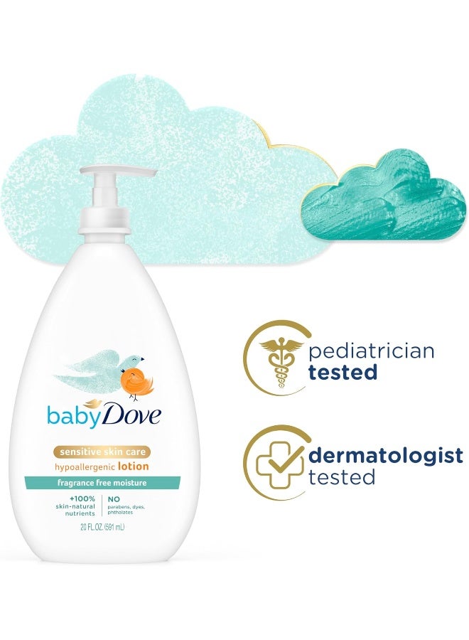 Baby Dove Baby Dove Face and Body Lotion for Sensitive Skin Moisture Fragrance-Free Baby Lotion 20 oz  - Image 3