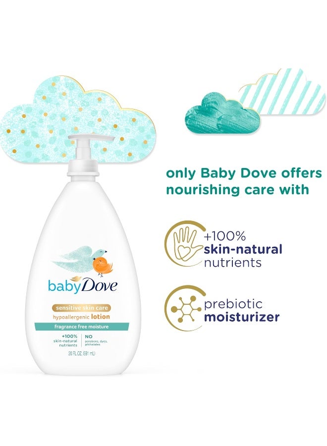 Baby Dove Baby Dove Face and Body Lotion for Sensitive Skin Moisture Fragrance-Free Baby Lotion 20 oz  - Image 5
