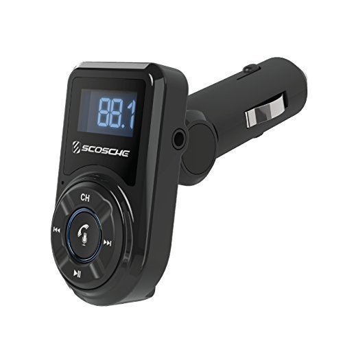 Scosche BTFM3 BTFREQ Universal Bluetooth Hands-Free Car Kit with Digital FM Transmitter and 10-Watt USB Car Charger - Black XL - Image 1