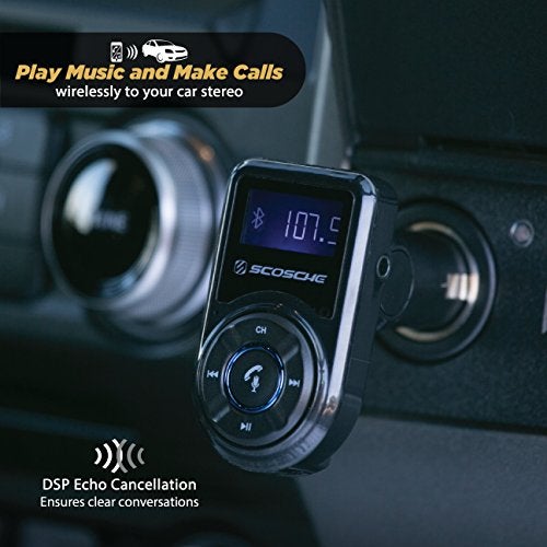 Scosche BTFM3 BTFREQ Universal Bluetooth Hands-Free Car Kit with Digital FM Transmitter and 10-Watt USB Car Charger - Black XL - Image 5