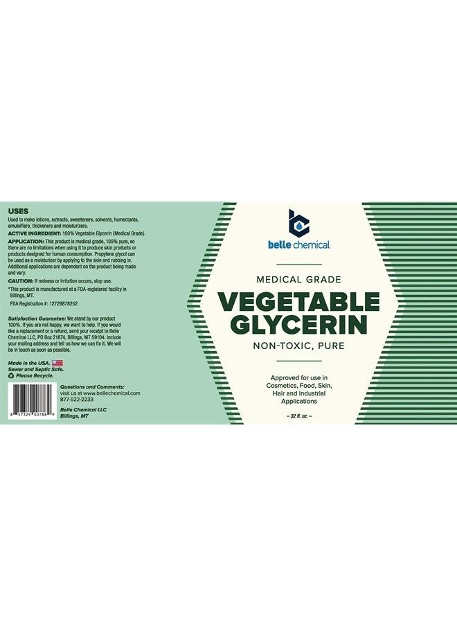 Belle Chemical - Medical Grade Vegetable Glycerin - Non-Toxic, 100% Pure - Image 1