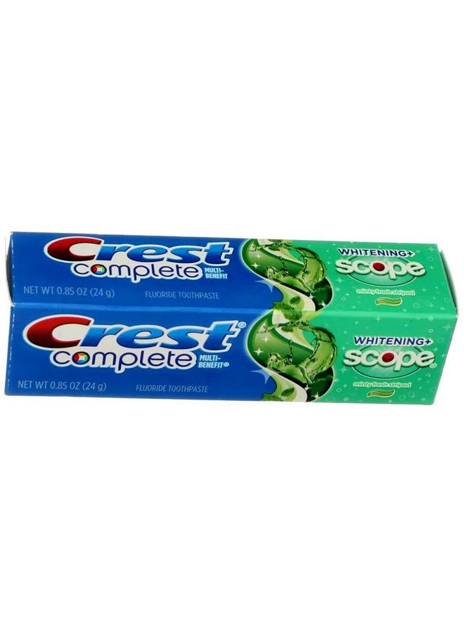 Crest Crest Complete Multi-Benefit Fluoride Toothpaste, Whitening Plus Scope, Minty Fresh 0.85 oz (Pack of 3)  - Image 3