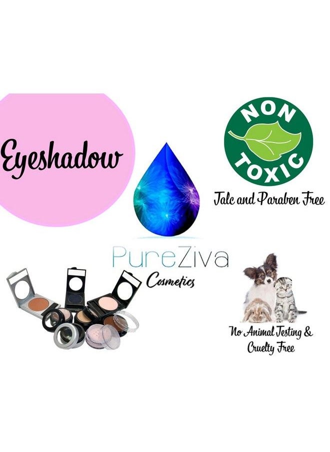 Pure Ziva ª Oyster Off White Nude Naked Cream Color Matte Pressed Powder Single Vegan Eyeshadow; Talc Paraben & Cruelty Free  - Image 4