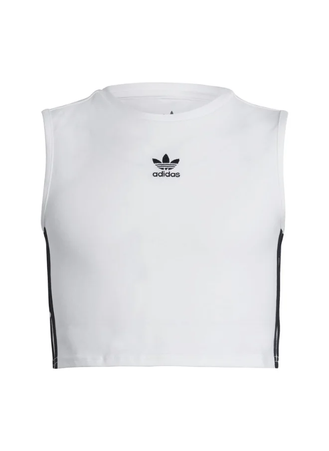 اديداس اوريجينالز adidas CROP TANK TOP White Originals Kids TOPS