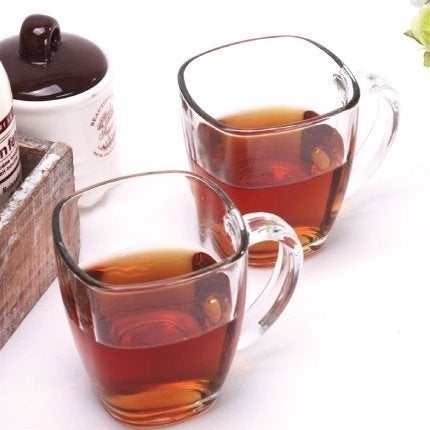 SCILLA Tea and Coffee Mug Crystal Clear Glass Cup Glass Set for Tea Coffee Transparent Set of 12 Cup Glass - Image 1