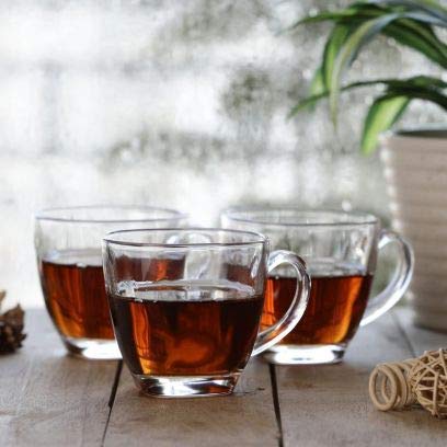 SCILLA Tea and Coffee Mug Crystal Clear Glass Cup Glass Set for Tea Coffee Transparent Set of 12 Cup Glass - Image 4