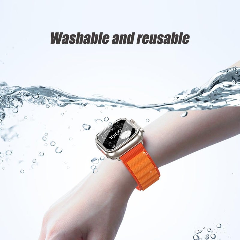 Ailun for Apple Watch Ultra 3/Ultra 2/Ultra Screen Protector Case [49mm], 2025/2023/2022 Ultra-Thin Hard PC Case Built in Tempered Glass for iWatch, Shockproof Cover with Button [2 Pack][Clear] - Image 5