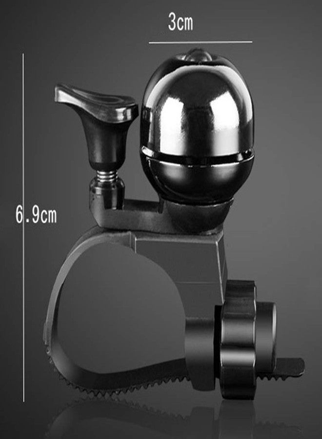 PANCIKAA Handlebar Bell for Bikes, Bicycles, Auto Rickshaw | Stainless Steel Cycle Loud Horns Bell | Lightweight & Easy to Carry Accessories | Adjustable Clamp Black Bell - Image 5