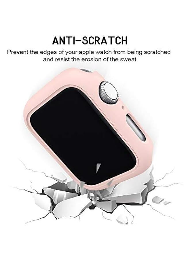 4 Pack Compatible for Apple Watch Case 38mm 【NO Screen Protector】 Series 3 2 1, Hard PC Bumper Case Protective Cover Frame Compatible for iWatch 38mm, Rose Gold/White/Pink/Mint Green