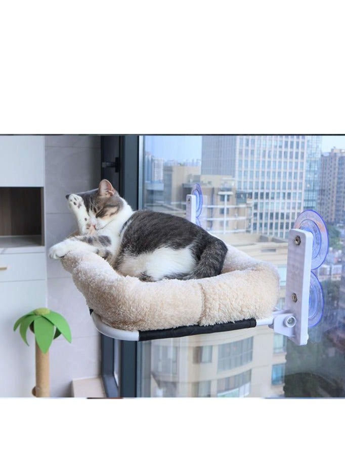 xozgdovg Folding balcony suction cup glass cat bed - Image 2