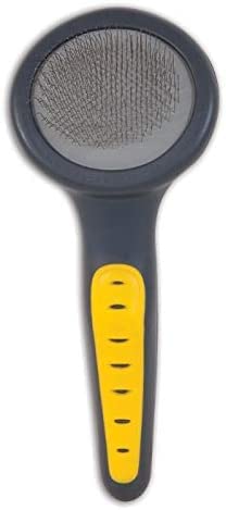 JW Pet Gripsoft Dog Soft Pin Slicker Brush with Non-Slip Rubber Grip (Angled Stainless Steel Tines) Small - Image 5