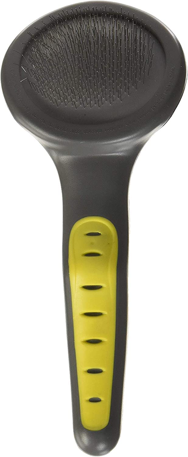 JW Pet Gripsoft Dog Soft Pin Slicker Brush with Non-Slip Rubber Grip (Angled Stainless Steel Tines) Small - Image 3